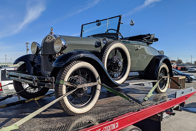 antique car towing stockton ca
